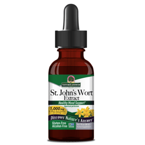 Nature's Answer St. John's Wort, třezalka tečkovaná, extrakt, 1000 mg, 30 ml Výživový doplnok