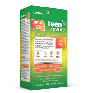 Revive Active Teen revive, podpora imunity, tropické ovoce, 20 sáčků Výživový doplnok