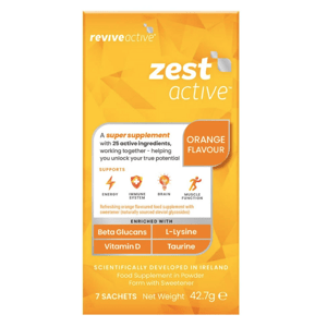 Revive Active Zest Active, podpora imunity a energie, pomeranč, 7 sáčků Výživový doplnok