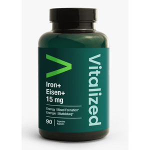 Vitalized Iron+ Eisen+, železo 15 mg, 90 kapslí Výživový doplnok