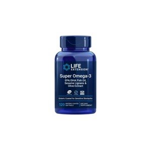 Life Extension Super Omega-3 EPA/DHA Fish Oil, rybí Omega-3 EPA/DHA, 120 softgel kapslí s enterickým obalem Výživový doplnok
