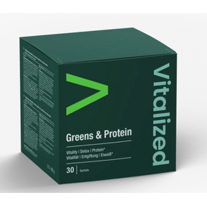 Vitalized Greens & Protein, podpora energie, 30 sáčků Výživový doplnok