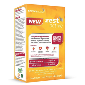 Revive Active Zest Active, podpora imunity a energie, lesní plody, 7 sáčků Výživový doplnok