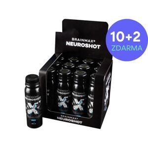 BrainMax NeuroShot, 100 ml, 12 ks Nootropický shot pre sústredenie, energiu a výkon bez Crash, doplnok stravy