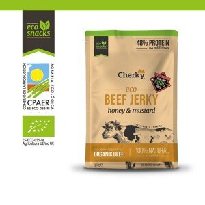 Cherky Beef Jerky Honey & Mustard, 30 g *ES-ECO-035-RI certifikát