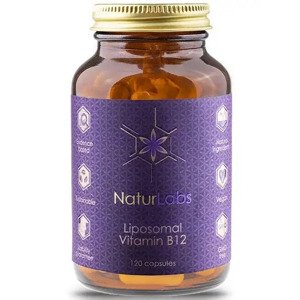 NaturLabs Liposomální vitamín B12, 120 kapslí Vegánsky vitamín B12 pre vitalitu, duševnú pohodu a zdravú krvotvorbu, doplnok stravy.