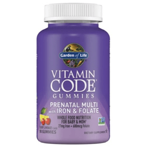Garden of Life Vitamin Code Prenatal with Iron & Folate, multivitamín so železom a kyselinou listovou, podpora v tehotenstve, 90 gumových cukríkov Výživový doplnok
