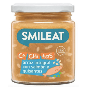 Smileat príkrm losos s hnedou ryžou a zeleninou s extra panenským olivovým olejom, 10M+, BIO, 230 g