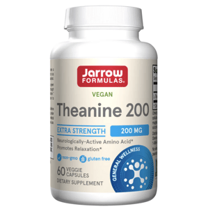 Jarrow Formulas Theanine 200 mg, Theanin, 60 rastlinných kapsúl Výživový doplnok