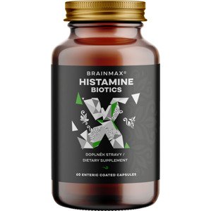 BrainMax Histamin Biotics, 60 enterosolventných kapsúl Probiotiká pre jedincov s histamínovou intoleranciou, 10 mld. kultúr, 8 kmeňov, doplnok stravy