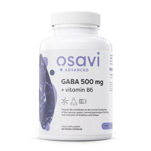 Osavi GABA 500 mg + Vitamín B6, 120 rastlinných kapsúl, 120 dávok Výživový doplnok