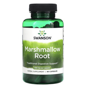 Swanson Marshmallow Root, koreň proskurníku - podpora trávenia, 500 mg, 90 rastlinných kapsúl Výživový doplnok