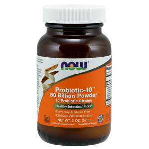 NOW® Foods NOW Probiotic-10, probiotiká, 50 miliárd CFU, 10 kmeňov, 57g