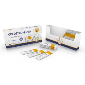 mcePharma COLOSTRUM 800 mg + vitamín D3 500IU, 30 vrecúšok s jahodovou príchuťou