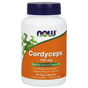NOW® Foods NOW Cordyceps 750 mg (Organic), 90 kapsúl
