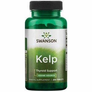Swanson Kelp (Organický jód), 225 mcg, 250 tabliet