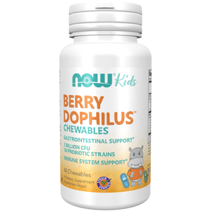 NOW® Foods NOW BerryDophilus Kids (probiotiká pre deti), 60 žuvacích pastiliek