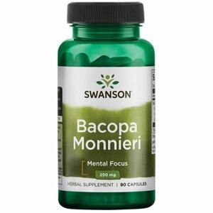 Swanson Bacopa Monnieri, 250 mg, 90 kapsúl