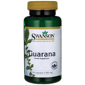Swanson Guarana, 500 mg, 100 kapsúl