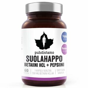 Puhdistamo - Betaine HCL (Betain HCl + Pepsin) - 60 kapsúl