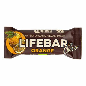 LifeFood - Tyčinka Lifebar pomaranč v čokoláde, 40 g CZ-BIO-001 certifikát