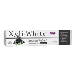 NOW® Foods NOW Zubná pasta XyliWhite Charcoal Refresh (s aktívnym uhlím), 181g