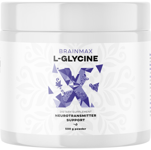 BrainMax Glycín, L-Glycín, 500 g Doplnok stravy