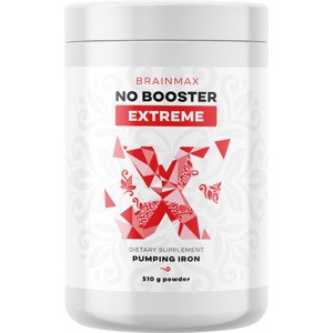 BrainMax NO Booster Extreme, Arginin, Citrulin, Ornitin, 510 g Maximálne uvoľnenie oxidu dusnatého pre pumpu, prekrvenie a výživu tkanív, doplnok stravy