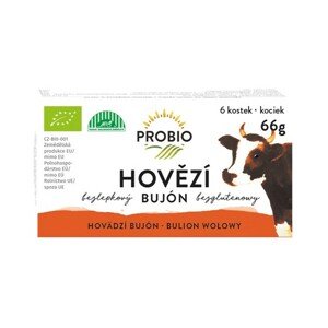 PROBIO - Bujón hovězí, kostky 6 x 0,5 l, BIO, 66 g *CZ-BIO-001 certifikát
