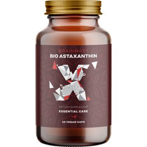 BrainMax Astaxanthin (Astaxantin) BIO, 8 mg, 60 rastlinných kapsúl Doplnok stravy, *CZ-BIO-001 certifikát