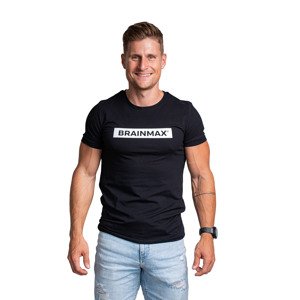 Tričko BrainMax s pruhom pánske - čierne Veľkosť: XL