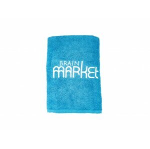 BrainMax BrainMarket osuška z organickej bavlny - modrá
