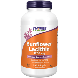NOW® Foods NOW Sunflower Lecithin (slnečnicový lecitin), 1200 mg, 200 softgelových kapsúl