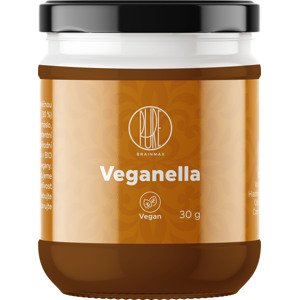 BrainMax Pure Veganella, Lieskovoorieškový krém s mliečnou čokoládou, 30 g Vegánsky krém z lieskových orieškov s bielou čokoládou