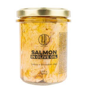 BrainMax Pure Salmon In Olive Oil, Losos v olivovom oleji, 130 g