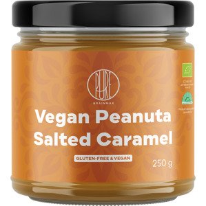 BrainMax Pure Vegan Peanuta Salted Caramel, Arašidový krém so slaným karamelom BIO, 250 g *CZ-BIO-001 certifikát