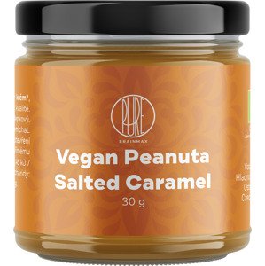 BrainMax Pure Vegan Peanuta Salted Caramel, Arašidový krém so slaným karamelom BIO, 30 g *CZ-BIO-001 certifikát