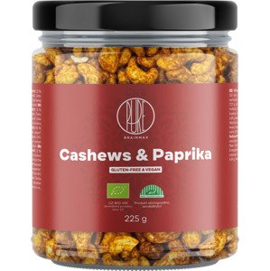 BrainMax Pure Cashews & Paprika, Kešu & Červená paprika, BIO, 225 g *CZ-BIO-001 certifikát