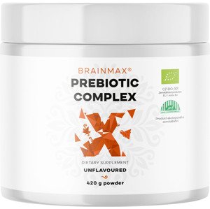 BrainMax Prebiotic Complex, prebiotická zmes, BIO, 420 g Doplnok stravy, *CZ-BIO-001 certifikát