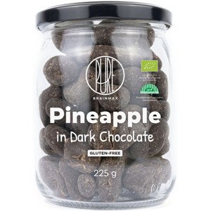 BrainMax Pure Pineapple in Dark Chocolate, Lyofilizovaný ananas v horkej čokoláde, BIO, 225 g *CZ-BIO-001 certifikát