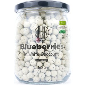 BrainMax Pure Blueberries in White Chocolate, Lyofilizované čučoriedky v bielej čokoláde, BIO, 165 g *CZ-BIO-001 certifikát