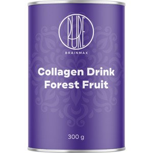 BrainMax Collagen Drink, kolagén nápoj, lesné ovocie 300 g Hydrolyzovaný grass-fed kolagén, takmer 9000 mg na dávku!