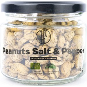 BrainMax Pure Peanuts Salt & Pepper, Arašidy, Soľ & Korenie, BIO, 125 g *CZ-BIO-001 certifikát