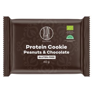 BrainMax Pure Protein Cookie, Arašidy & Čokoláda, BIO, 60 g Proteinová sušenka s hořkou čokoládou a arašídy / *CZ-BIO-001 certifikát