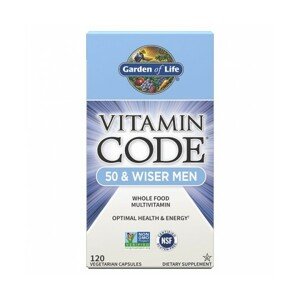 Garden of life Vitamín Code Men 50, multivitamín pre mužov po päťdesiatke, 120 kapsúl