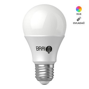 Inteligentná žiarovka BrainLight LED, závit E27, 8,5W, s ovladáčom, stmievateľná