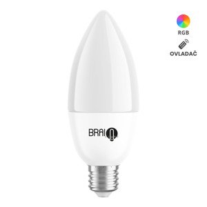 Inteligentná žiarovka BrainLight LED, závit E14, 4,8 W, s ovladáčom, stmievateľná