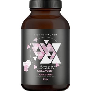 BrainMax Women Beauty Fish Collagen, morský rybí kolagen Naticol®, 250 g Príchuť: Lesní jahoda Hydrolyzovaný morský kolagén Naticol®, kyselina hyalurónová a vitamín C