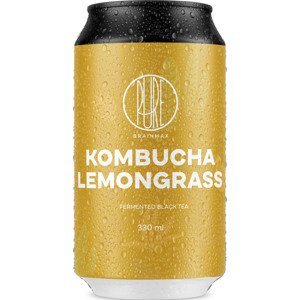 BrainMax Pure Kombucha Lemongrass, Kombucha, citrónová tráva, 330 ml Fermentovaný nápoj zo zeleného čaju