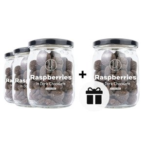 3+1 ZDARMA: BrainMax Pure Lyofilizované maliny v horkej čokoláde, 185 g